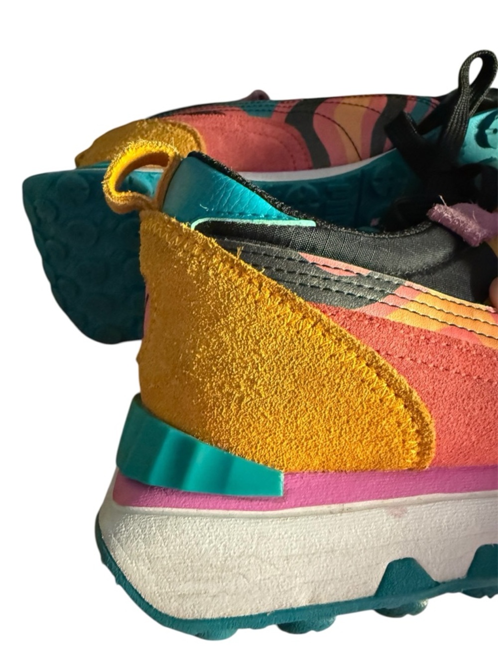 The PUMA Rider FV Lava Sneaker - Black Pink Yellow Turquoise - Picture 2 of 11